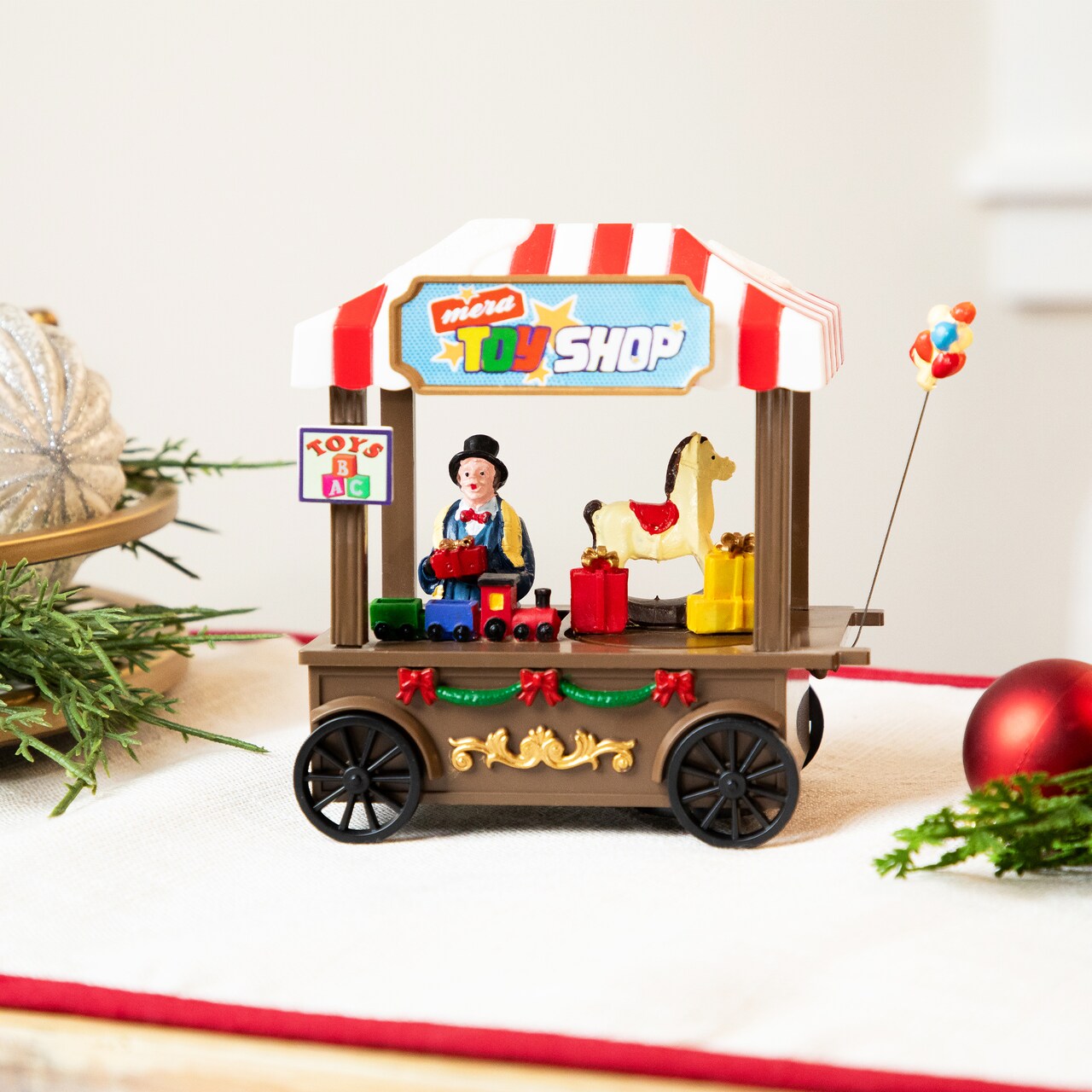 Northlight LED Lighted and Animated Toy Shop Christmas Village Piece - 5"